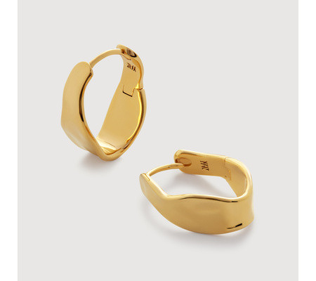The Wave Medium Hoop Earrings | Monica Vinader (Global)