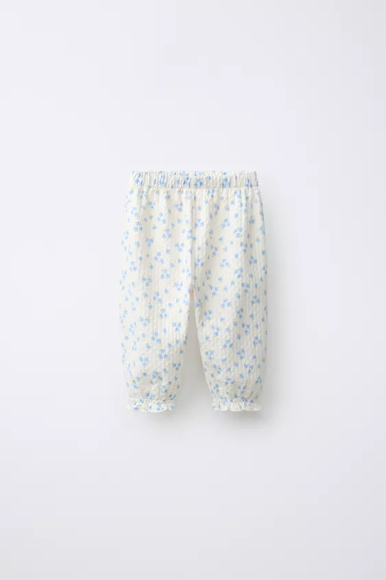 FLORAL TEXTURE JOGGERS | Zara US
