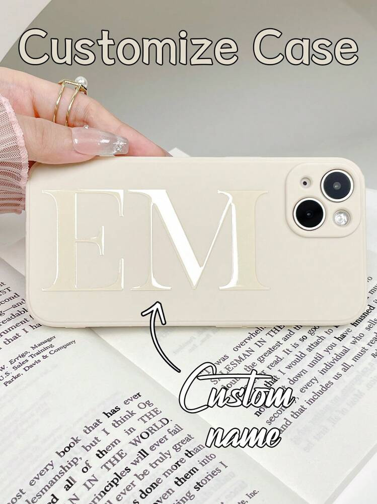 1 Piece Customized Name Phone Case, Personalized Name Design Case, Customized Name Case, Personalized Phone Case With Picture, Custom Image Phone Case, Anniversary Gift, Valentine's Day Gift, Birthday Gift, Wedding Gift, Mother's Day Gift, Father's Day Gift, Best Friend Gift, Gift For Mom/Dad, Gift For Boyfriend, Gift For Boyfriend, Compatible With11/12/13/14/15/16promax, Galaxy A15/A25/ A35/A55/S23/24ultra Series, Stylish, Colorful, Vintage | SHEIN
