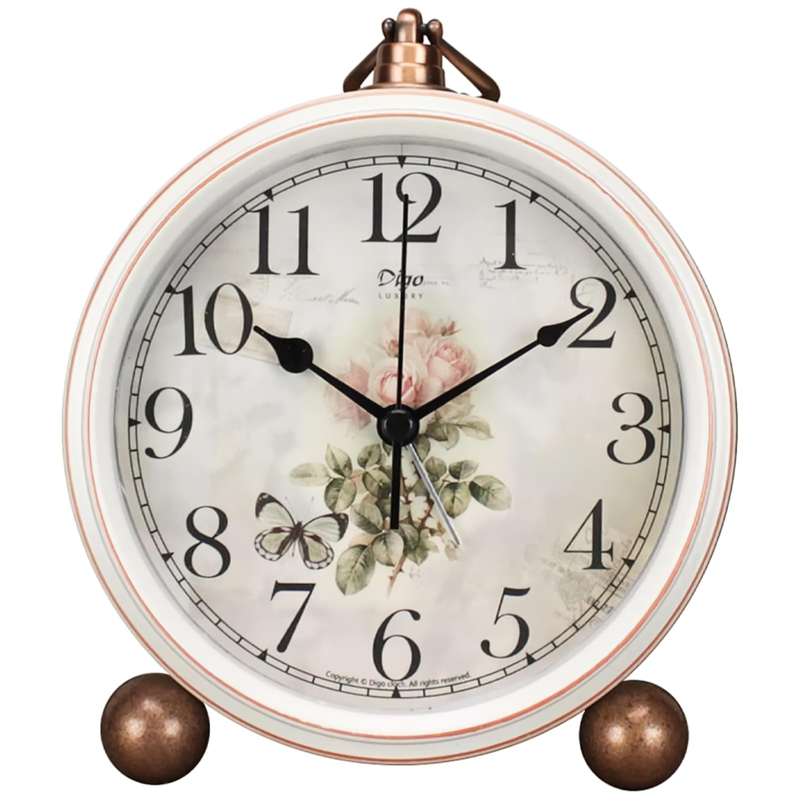 Maxspace Classic Vintage Analog Clock - Elegant and Decorative With Distressed Metal Frame for Of... | Amazon (US)