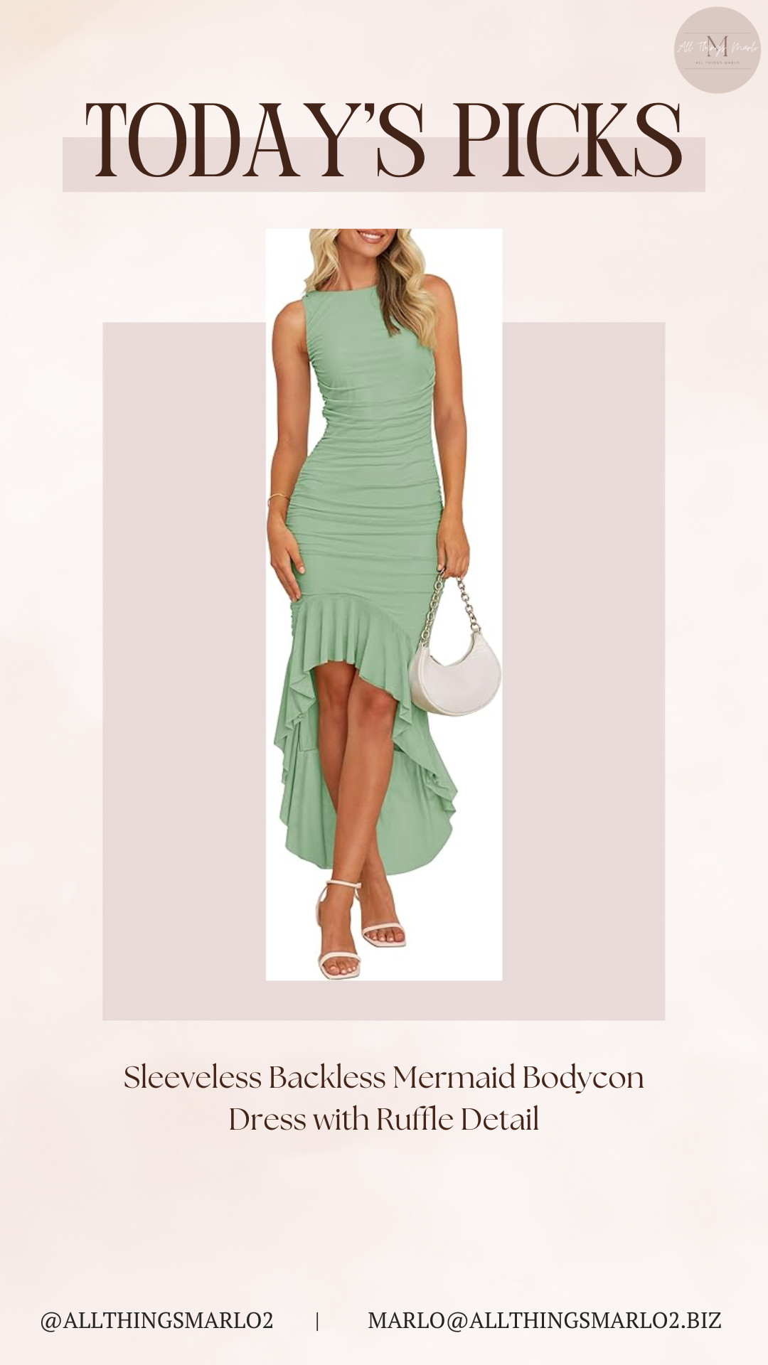 Sleeveless Backless Mermaid Bodycon Dress with Ruffle Detail 

 #LTKSeasonal #LTKWorkwear #LTKTravel