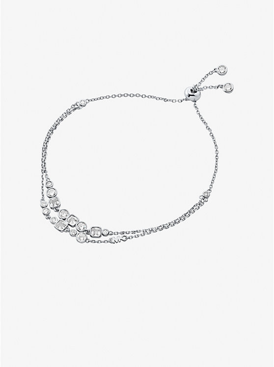Precious Metal-Plated Sterling Silver Bezel Slider Bracelet | Michael Kors US