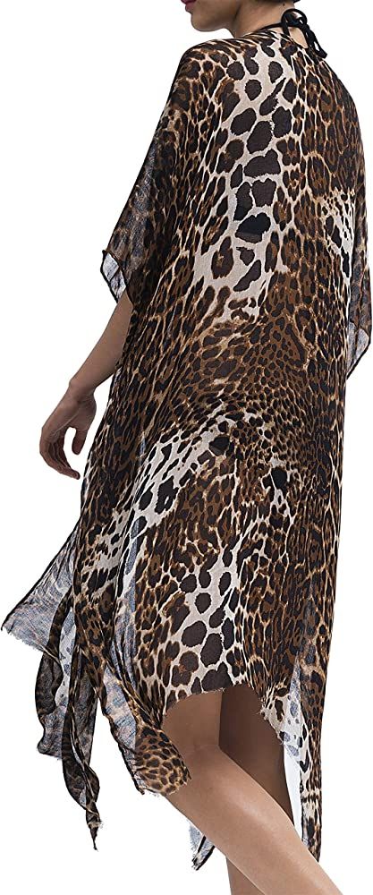 Moss Rose Women's Beach Cover up Swimsuit Kimono with Bohemian Floral Print, Loose Casual Resort Wea | Amazon (US)