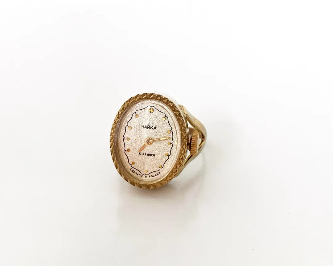 Women's Ring Watch Vintage, Windup Mechanical Finger Watch, Lacy Gold Finger Watch Ring, Dainty V... | Etsy (US)