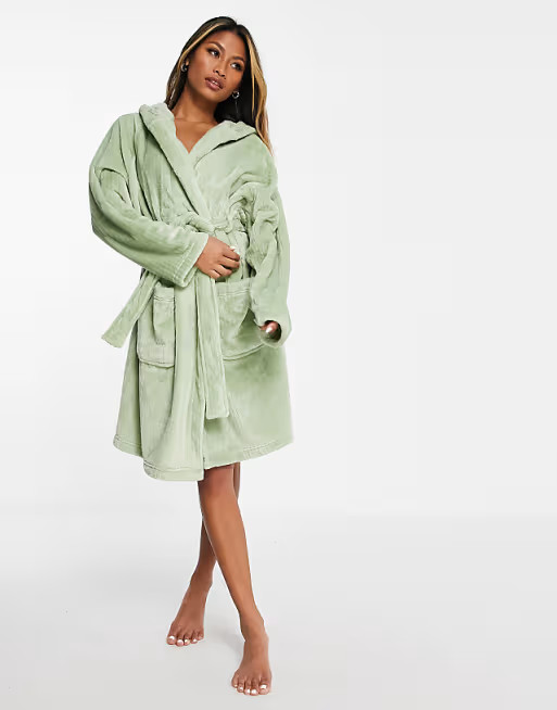 Topshop ribbed hooded raglan robe | ASOS (Global)