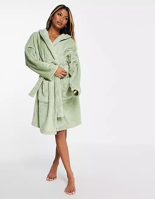 Topshop ribbed hooded raglan robe | ASOS (Global)