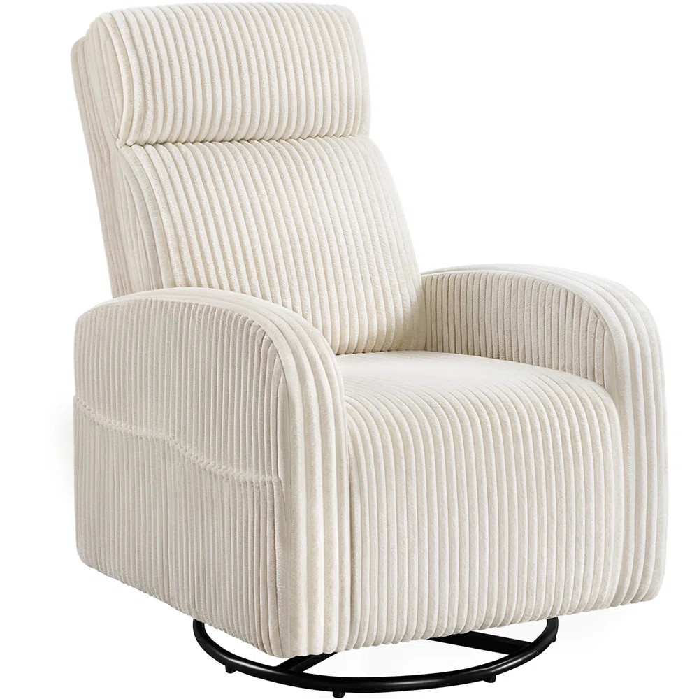 Corduroy Swivel Nursery Glider Chair for Nursery Room Living Room | Wayfair North America
