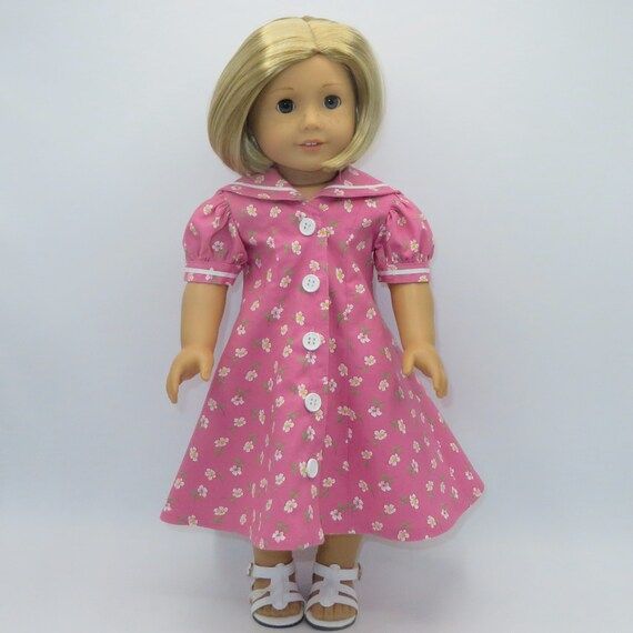 Pink Sailor-collar Dress Fits 18 Dolls // AG American | Etsy | Etsy (US)