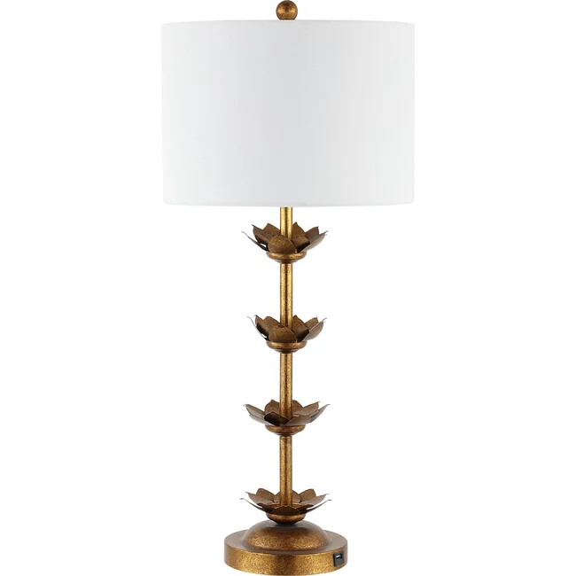 Safavieh | Lani Leaf Table Lamps w/ USB Port, Set of 2 | Maisonette | Maisonette