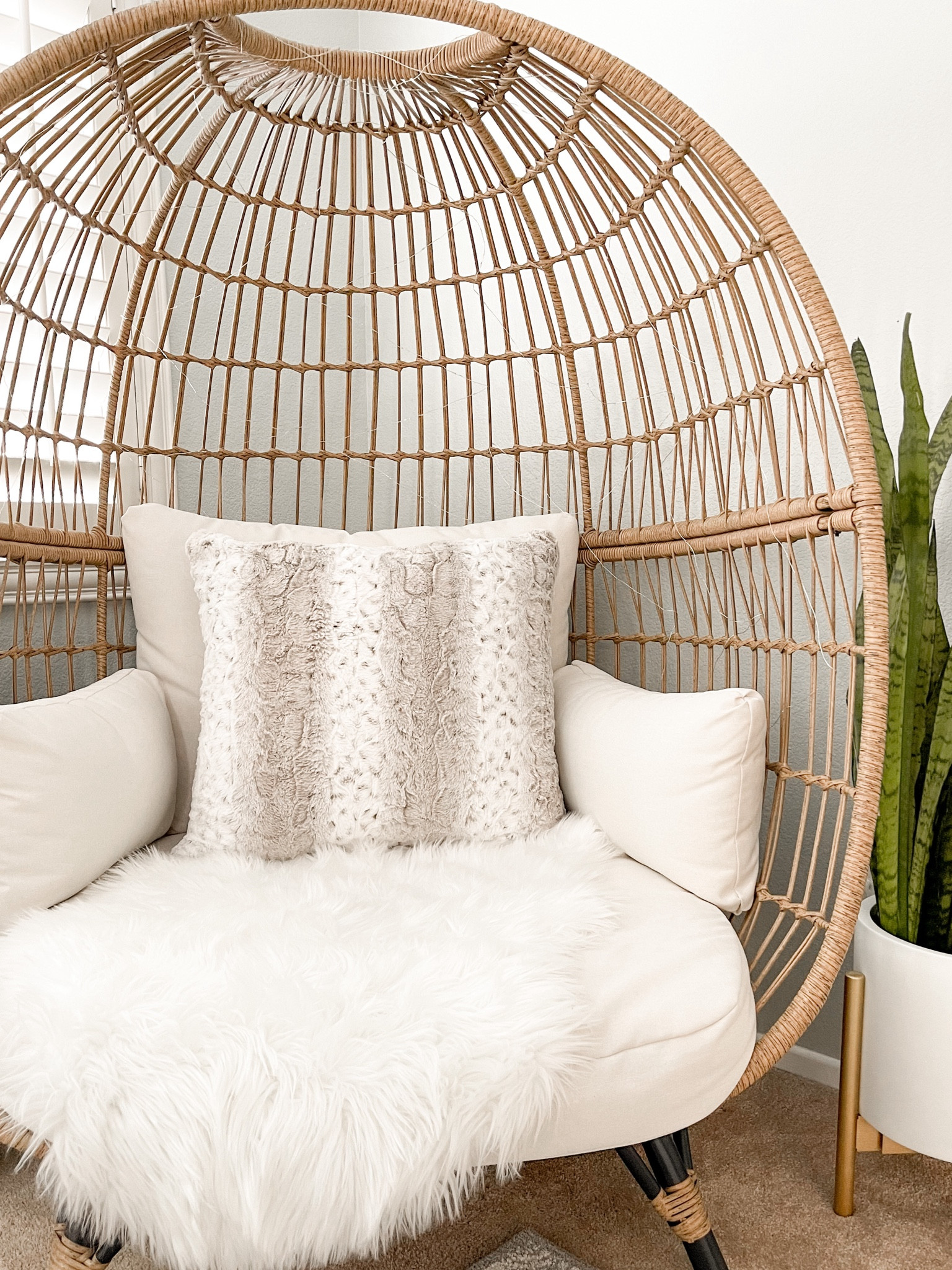 Cozy reading nook. 

www.livingbarelyblonde.com

#eggchair #readingnook #forthehome #ltkfindsunder500 #ltkfindsunder100

#LTKstyletip #LTKhome #LTKSeasonal