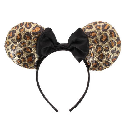U.P.D., INC Kid's Leopard Print Minnie Mouse Ears, Brown | Target