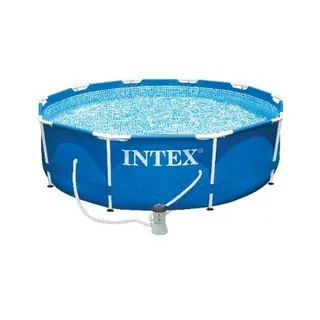 Intex 10 ft. x 30 in. Metal Frame Swimming Pool with 330 GPH Filter PumpImage Gallery1 / 1Price I... | Bed Bath & Beyond