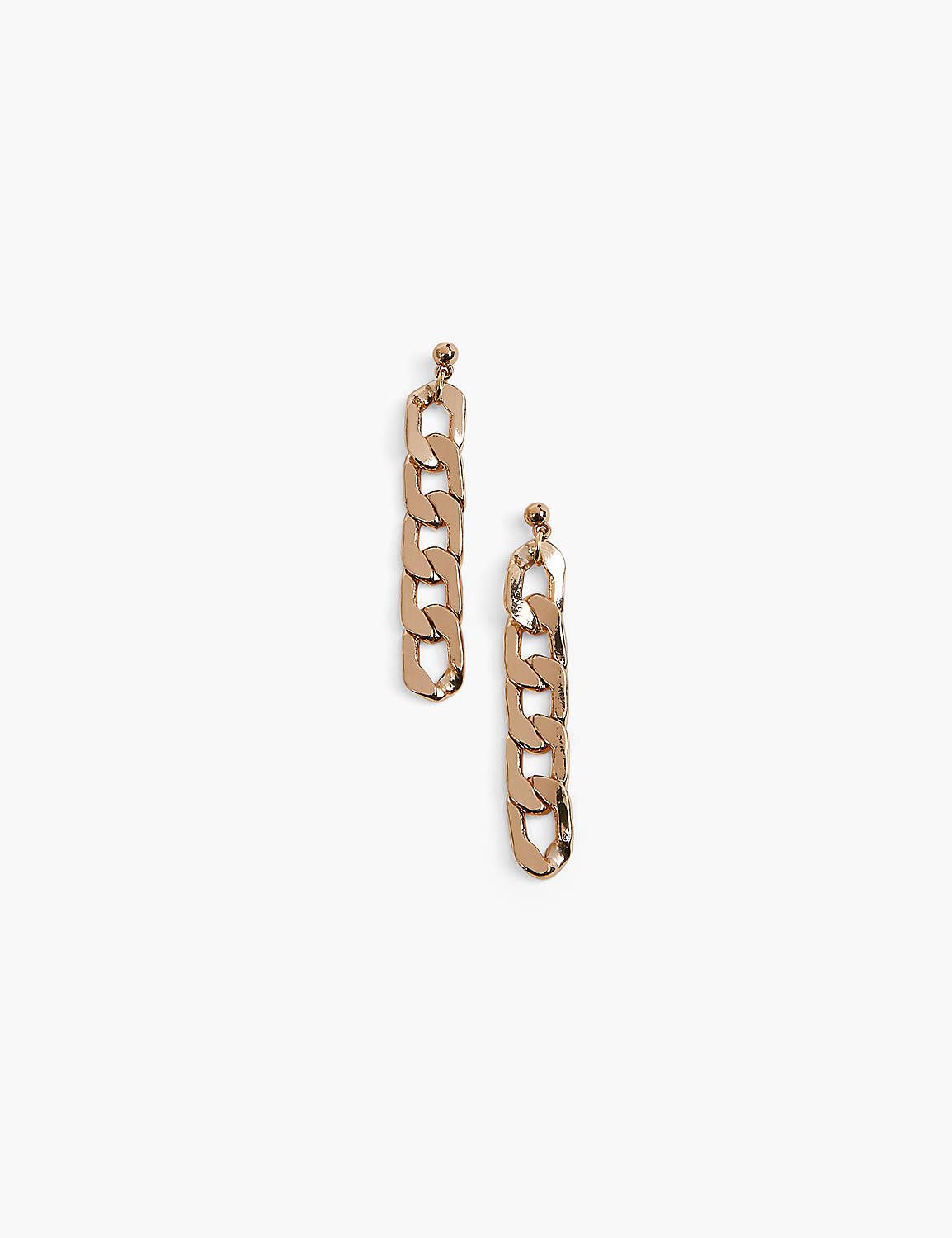 Flat Curb Chain Drop Earrings | LaneBryant | Lane Bryant (US)