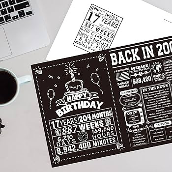 Funny 17th Birthday Decorations for Girls Boys, Great 17 Birthday Card Giftsfor Daughter Son, 17 ... | Amazon (US)