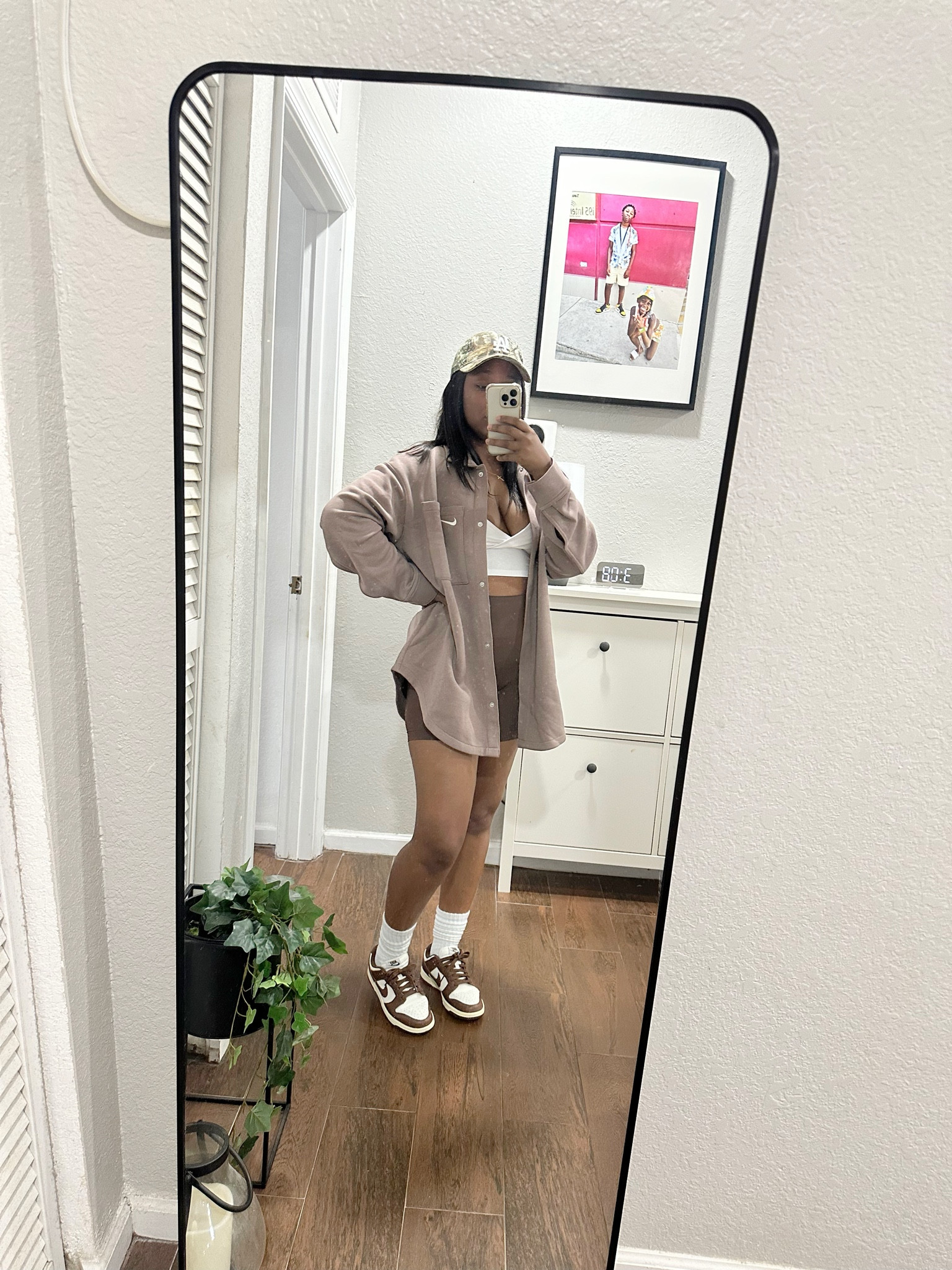 The perfect running errands fit! I don’t know about you guys but I still love dunks!!

My jacket I got in an extra large, my shorts are size medium 

#LTKStyleTip #LTKU