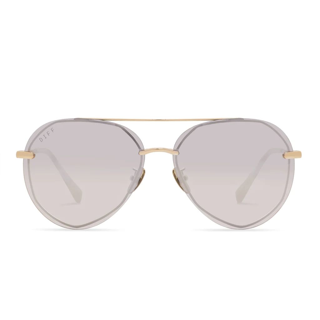 COLOR: gold   taupe flash   polarized sunglasses | DIFF Eyewear