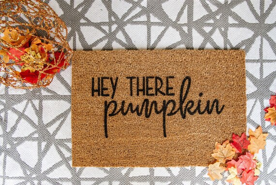 Hey There Pumpkin Welcome Door Mat | Etsy | Etsy (CAD)