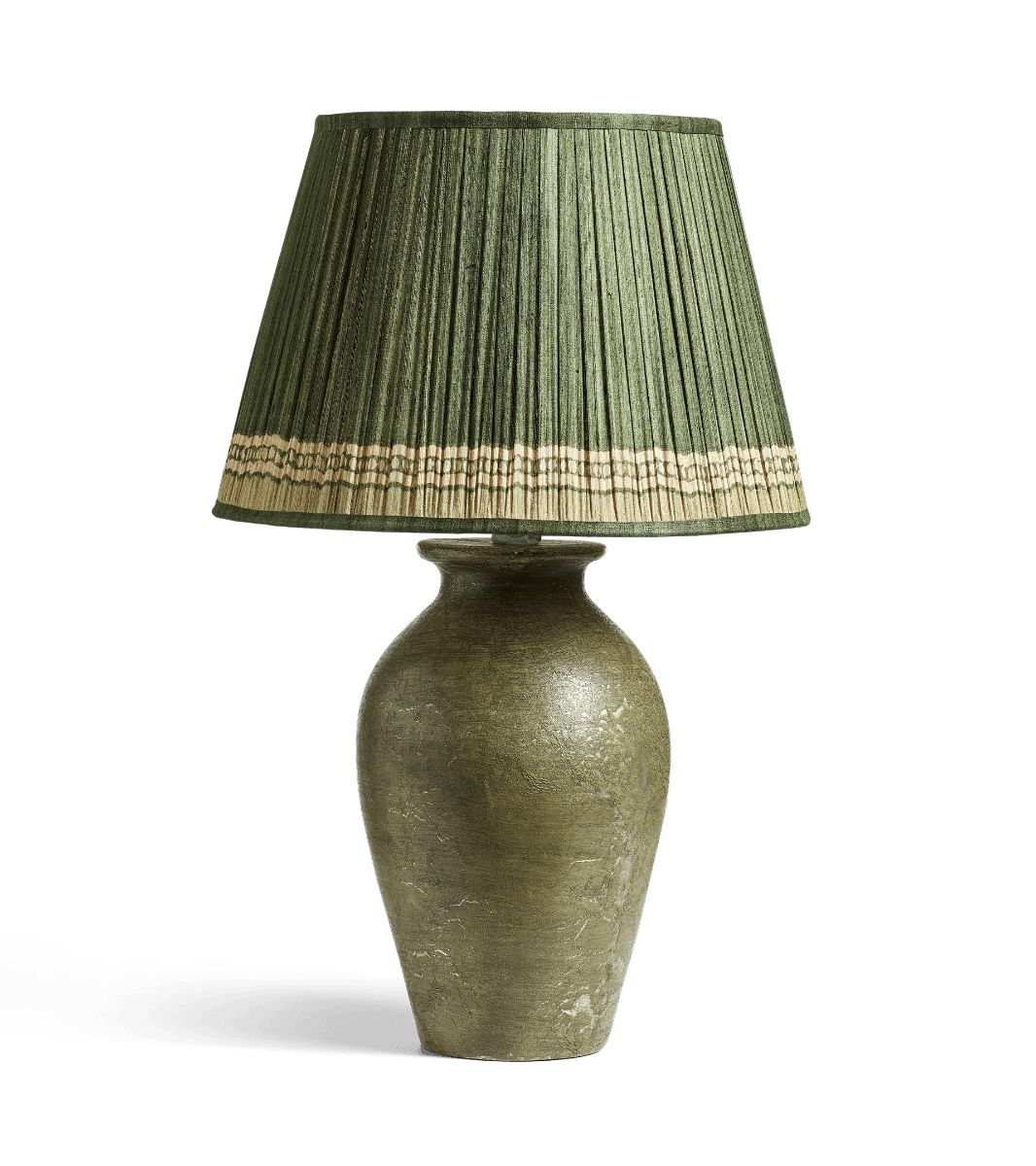 Callista Table Lamp Distressed Green | OKA US