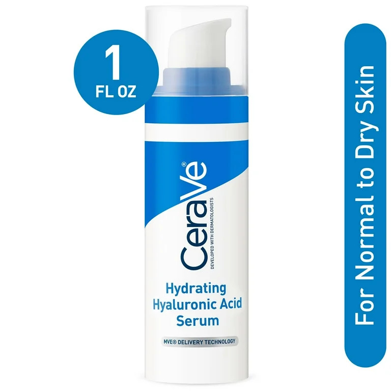 CeraVe Hydrating Hyaluronic Acid Face Serum, 1 fl oz | Walmart (US)