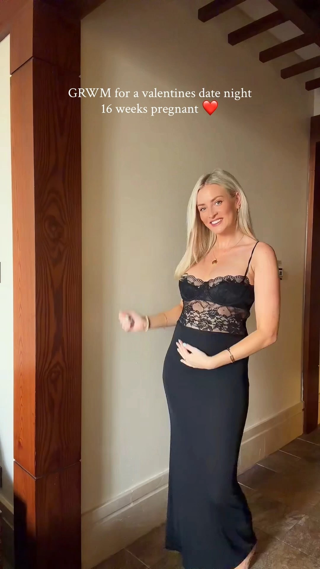 Date night outfit 16 weeks pregnant ❤️