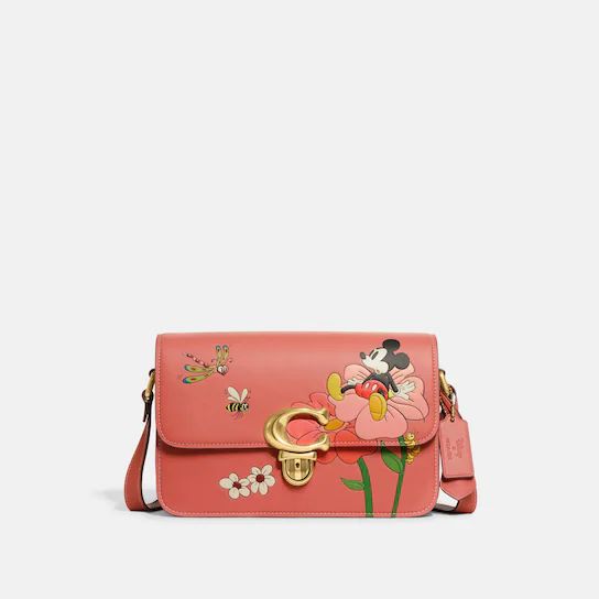 Disney X Coach Studio Shoulder Bag With Mickey Mouse And Flowers | Coach (US)