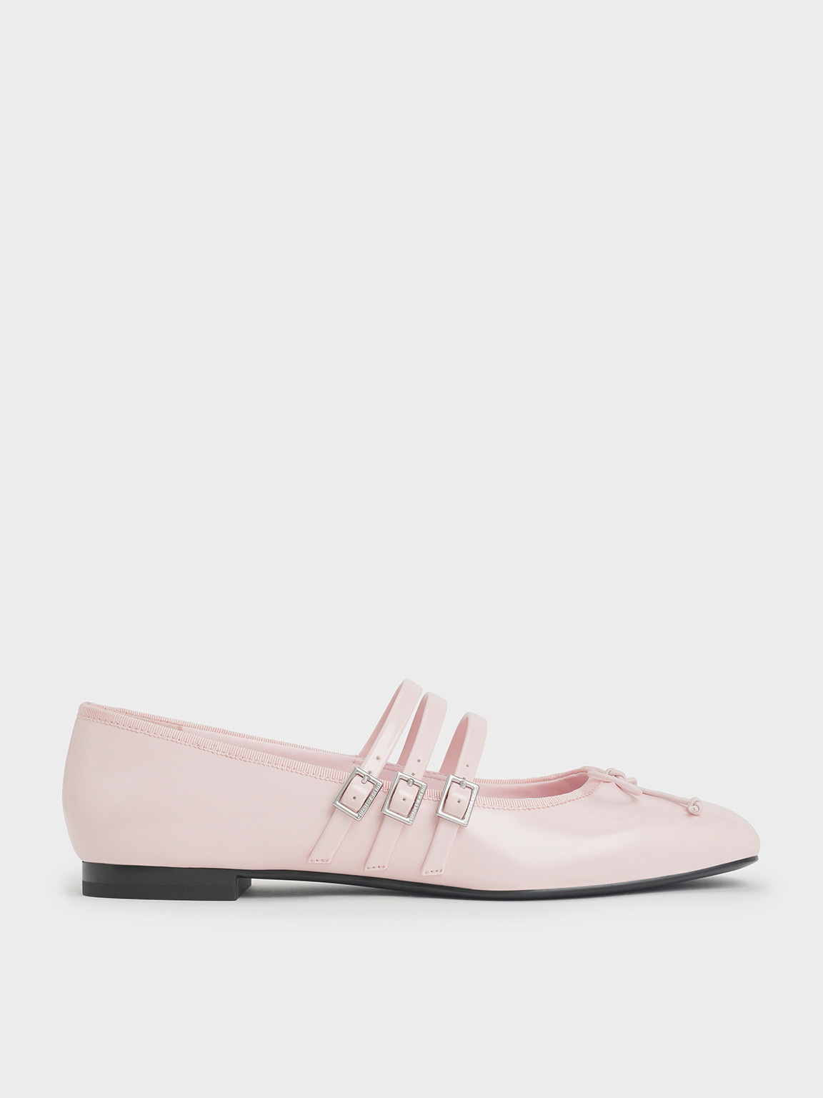 Triple-Strap Mary Janes
    
         - Light Pink | Charles & Keith CA