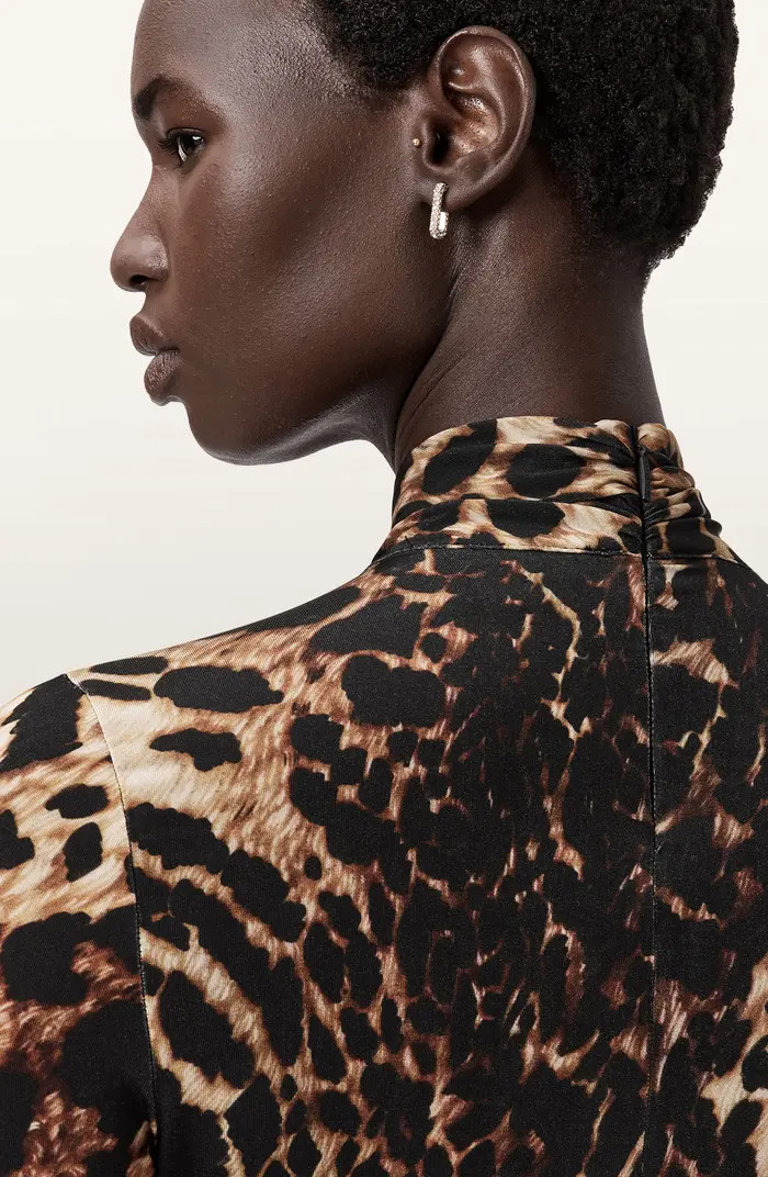 Mina Ruched Print Long Sleeve Maxi Dress | Nordstrom