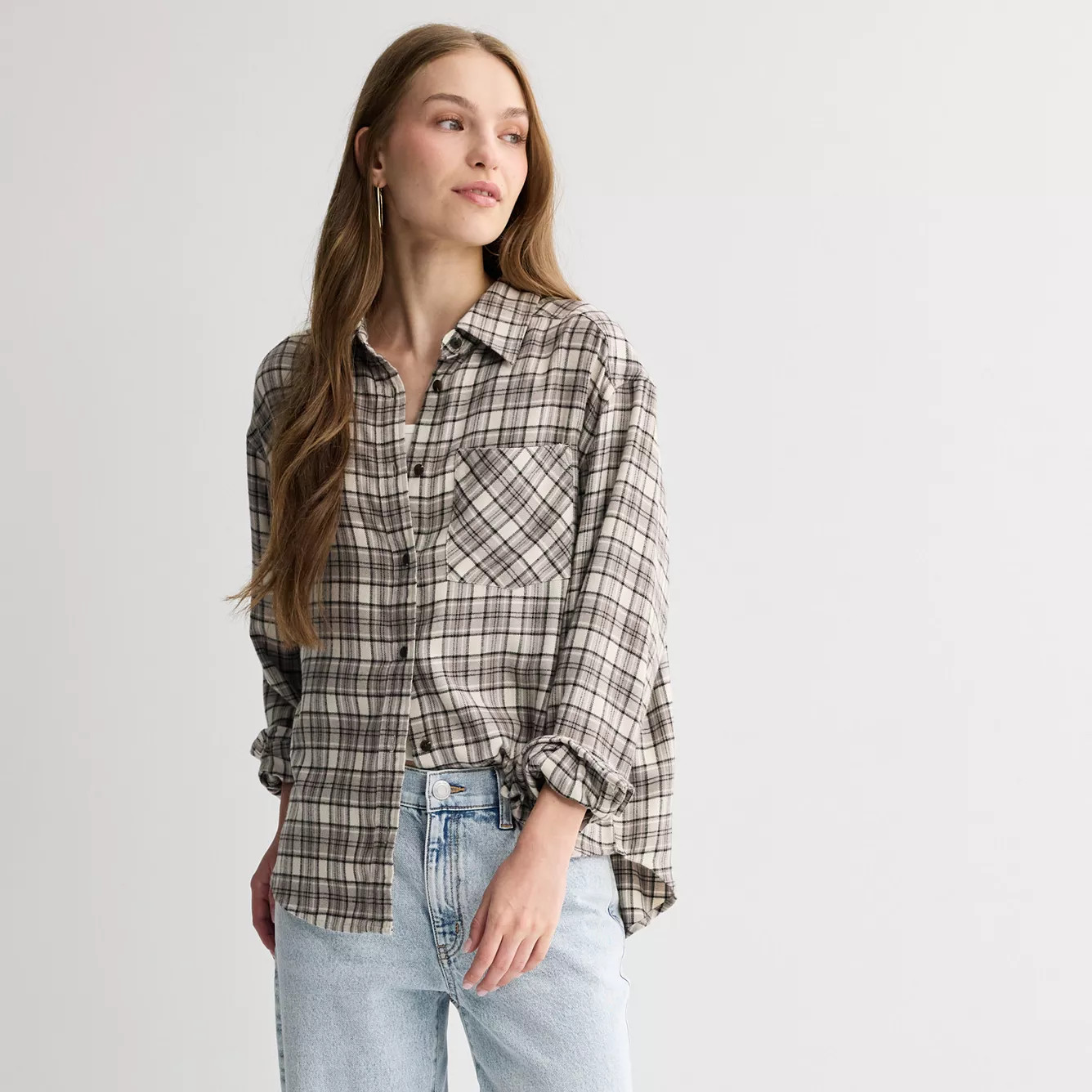 Juniors' SO\u00ae Boyfriend Flannel ShirtSO | Kohl's