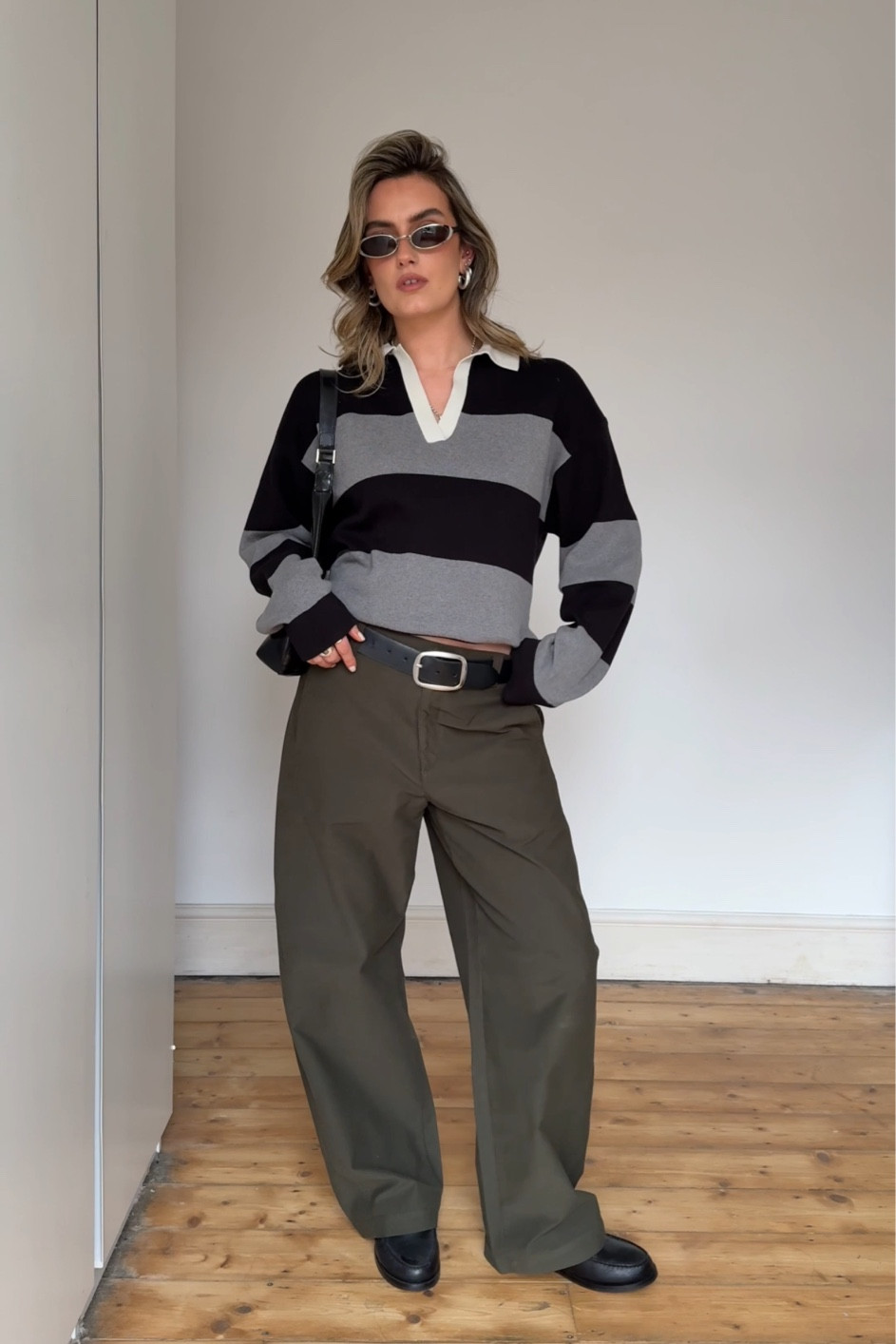 Stripe jumper, Uniqlo barrel leg, khaki trousers, casual outfit, loafers, loafer outfit 

#LTKspring #LTKeurope #LTKuk