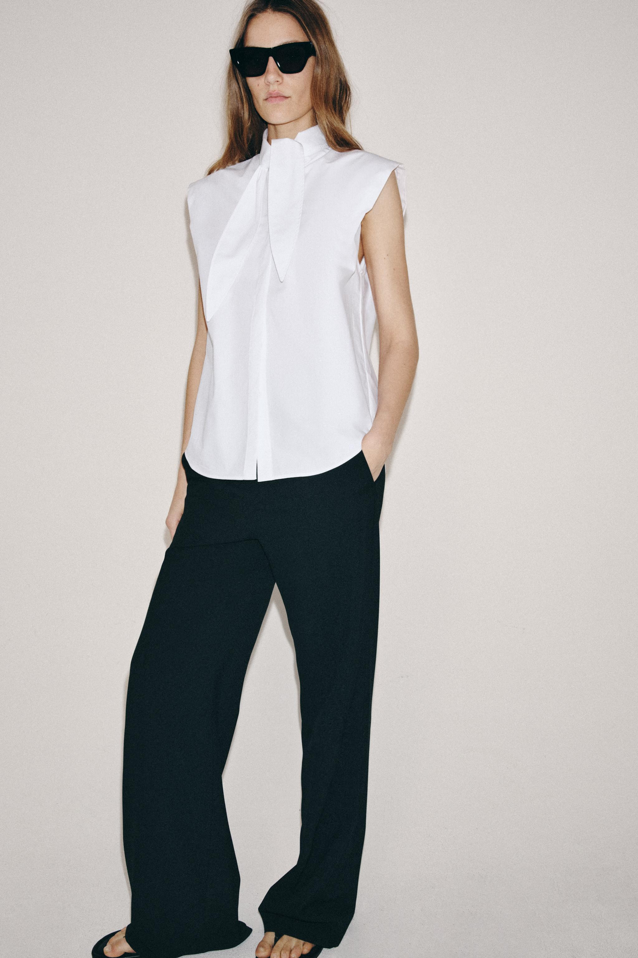 ZW COLLECTION LACED STRIPED SHIRT | Zara US