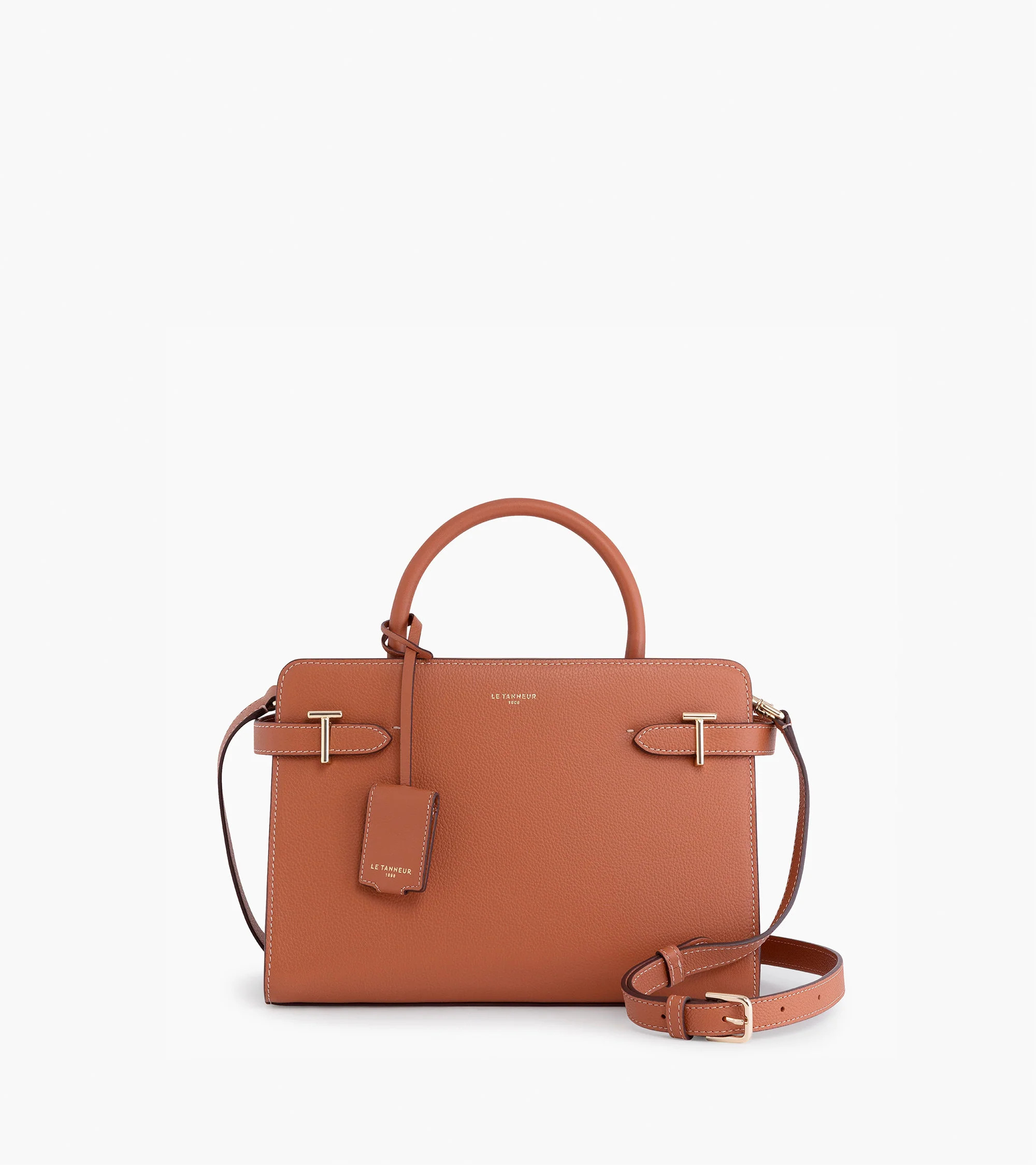 Emilie medium-sized handbag in grained leather | Le Tanneur