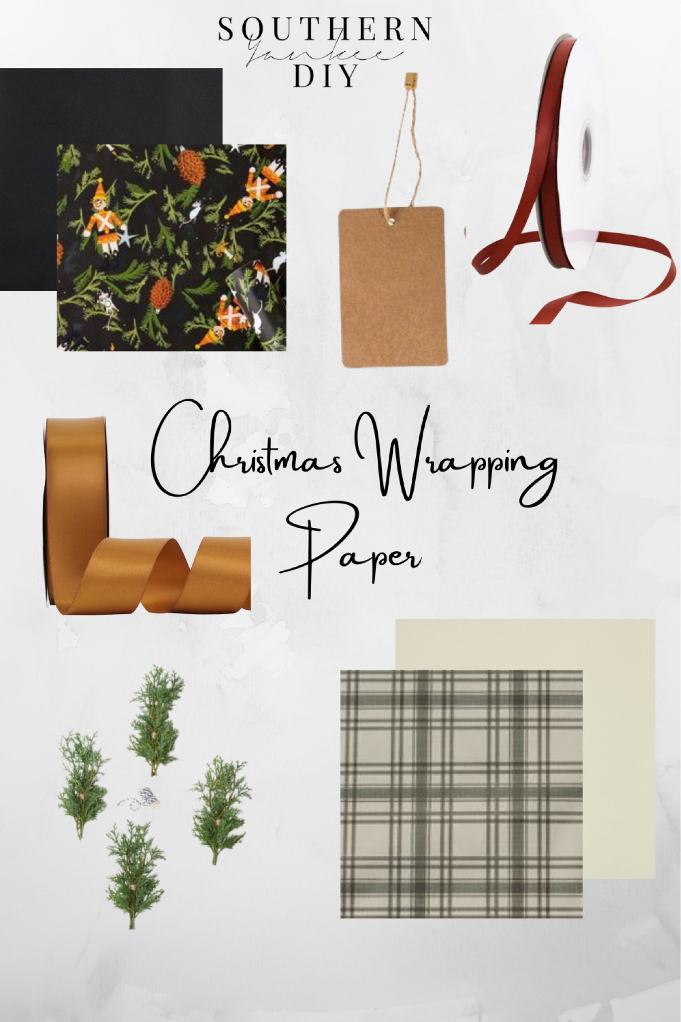 Christmas Wrapping Paper Essentials: Christmas wrapping, gift wrapping, present wrapping, vintage wrapping paper, gold ribbon, red ribbon, gift tags 

#LTKSeasonal #LTKHoliday #LTKhome
