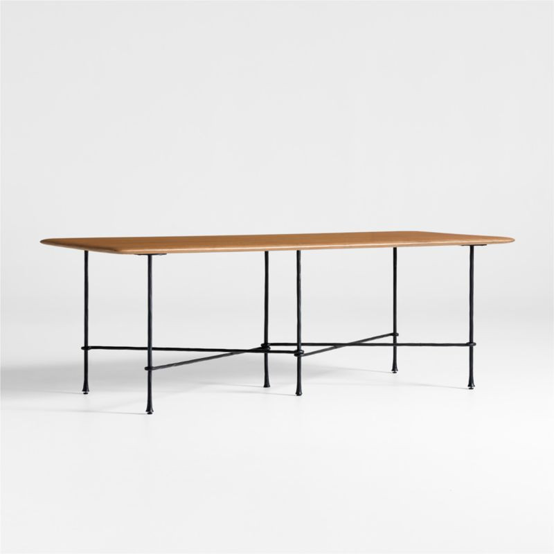 Brussels 88" Solid Oak Wood Dining Table + Reviews | Crate & Barrel | Crate & Barrel