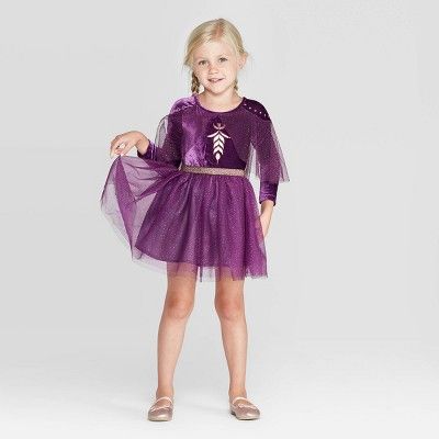 Toddler Girls' Frozen Anna Cosplay Dress - Purple | Target