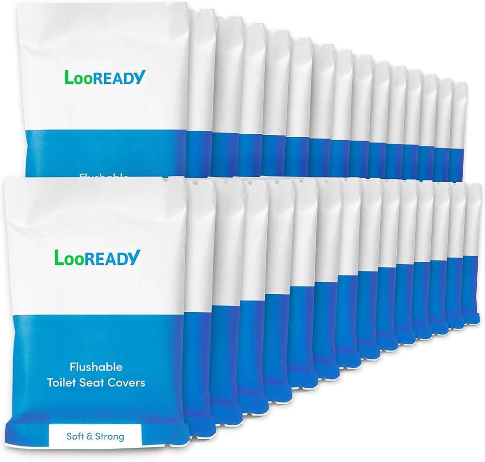 Toilet Seat Covers Disposable Flushable - Extra Thick & Large (18x22") - Individually Wrapped Toi... | Amazon (US)