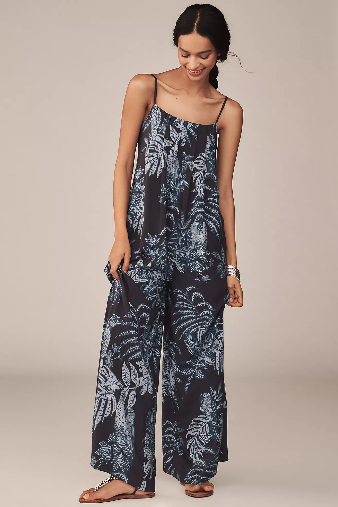 Farm Rio x Anthropologie Waistless Printed Jumpsuit | Anthropologie (US)
