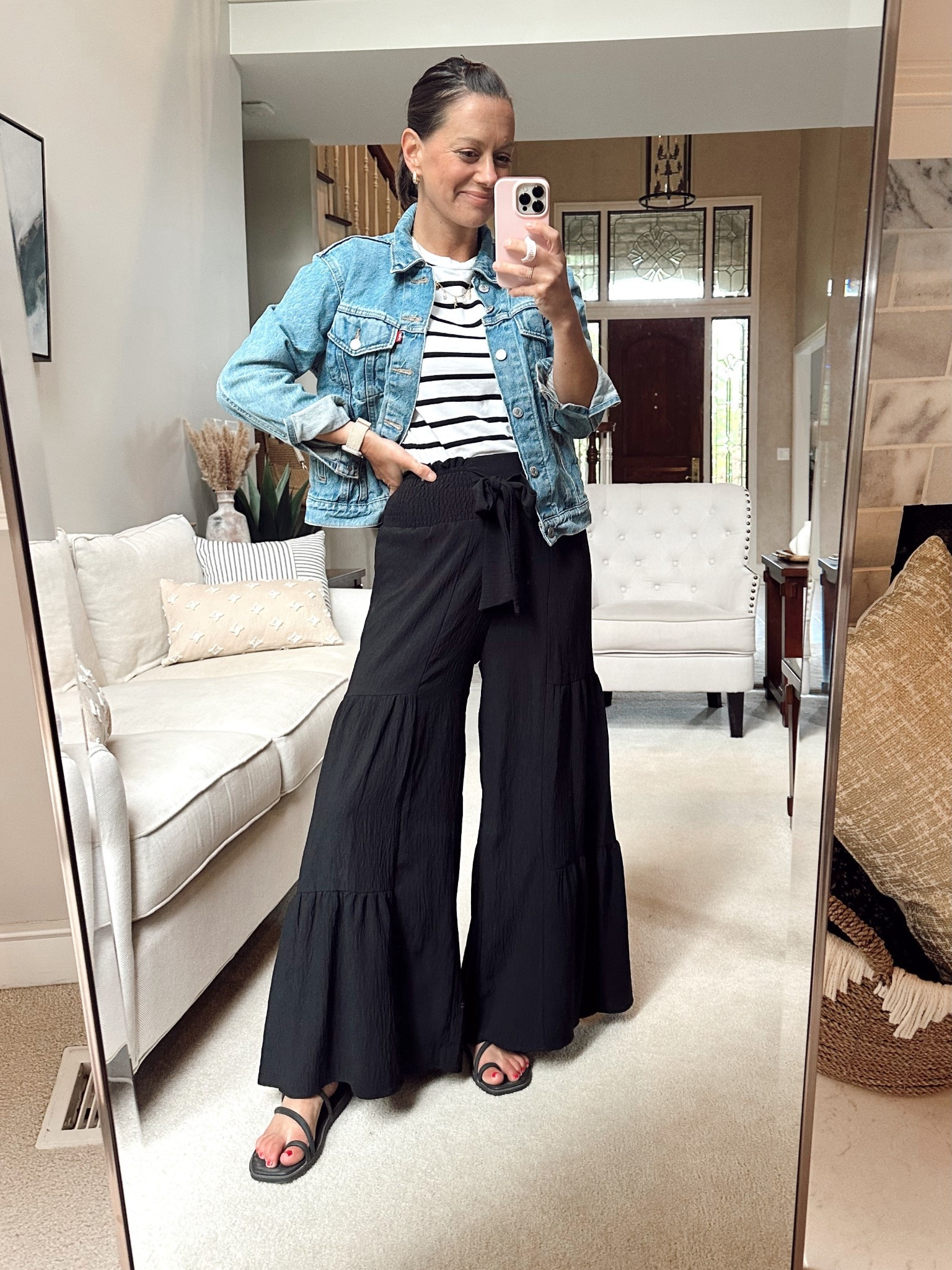 Spring outfit of the day!

Wide leg pants run true to size. I’m wearing a small. Tank runs true to size. I’m wearing a small. Jean jacket runs true to size. I am wearing a small. 



#LTKStyleTip #LTKPetite #LTKFindsUnder50