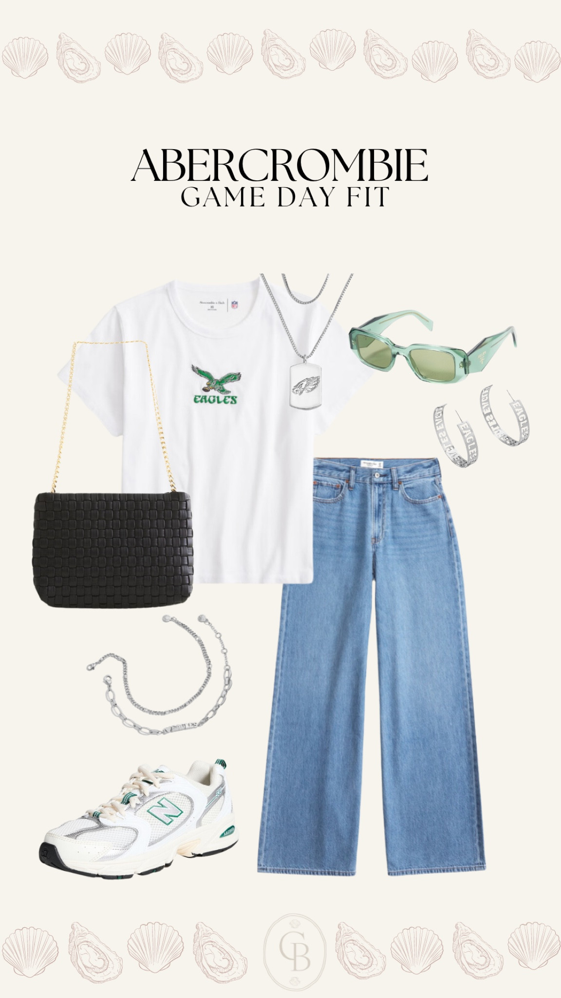 Loving this eagle tee paired with keens and green sneakers along with eagles jewelry for a Casual eagles game day fit from Abercrombie 

#LTKStyleTip #LTKFallSale