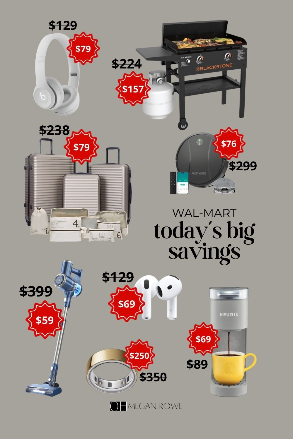 Walmart’s biggest Black Friday savings of the day are HERE — and these are some of the lowest prices I’ve seen all season 🔥🎁
If you’re shopping for Christmas gifts, home upgrades, or stocking stuffers, these deals are worth grabbing ASAP:
• Beats headphones ($79!)
• 3-piece luggage set under $80
• Robot vacuum under $80
• Blackstone grill on MAJOR markdown
• $59 cordless vacuum (!!)
• AirPods under $70
• Keurig coffee maker under $70
• Luxe ring dupe deal
…and more trending Walmart favorites!



#WalmartBlackFriday #WalmartDeals #HolidayDeals #BlackFridayFinds #ChristmasGiftGuide #WalmartMustHaves #DealRoundup #SalesAlert #MeganRoweFinds

#LTKCyberWeek #LTKHoliday #LTKGiftGuide