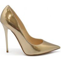 Luxury shoes for women - Jimmy Choo Anouk pumps in gold liquid mirror leather | Stylemyle (US)