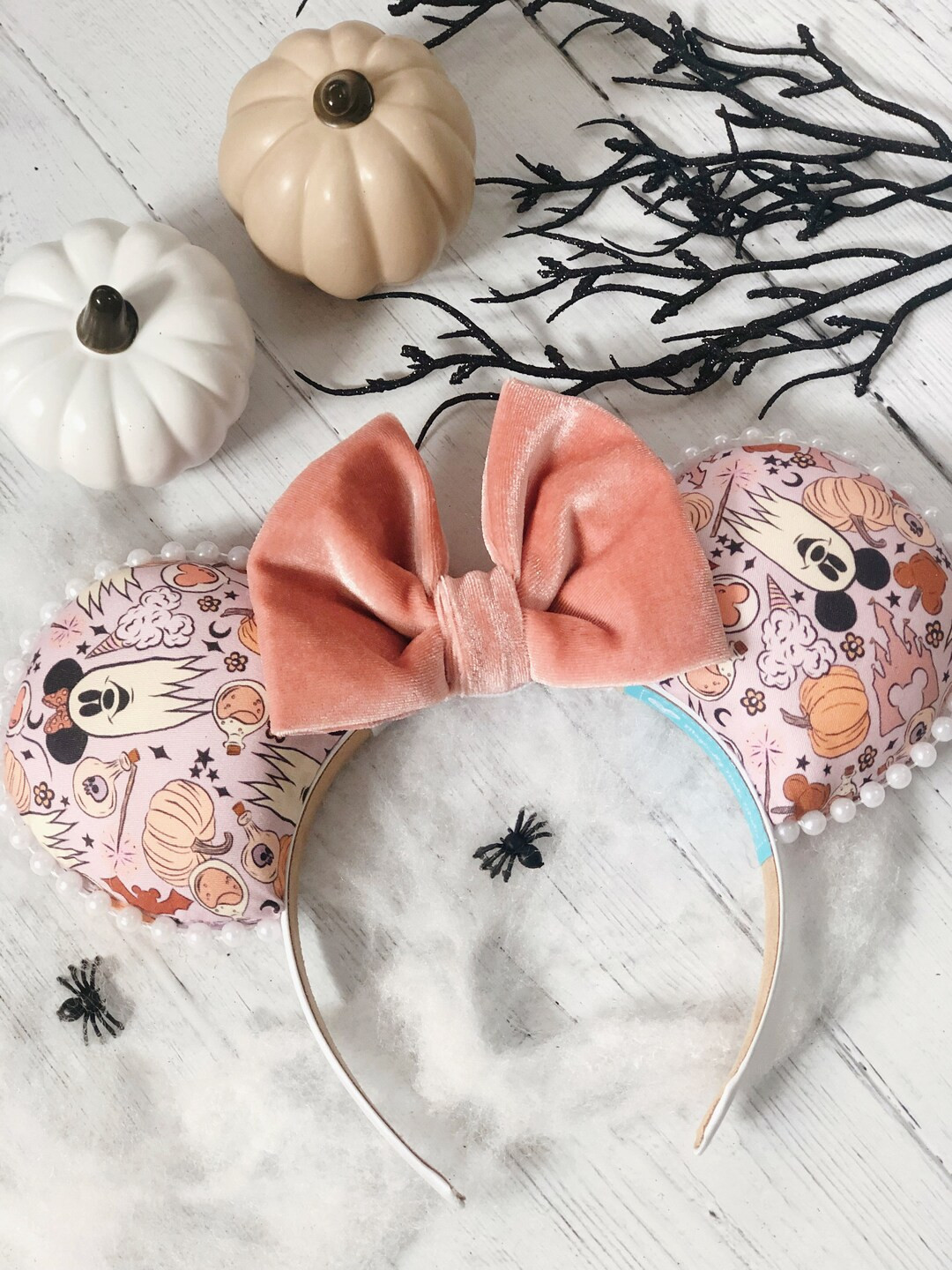 Pastel Mickey Ghost Ears - Etsy | Etsy (US)