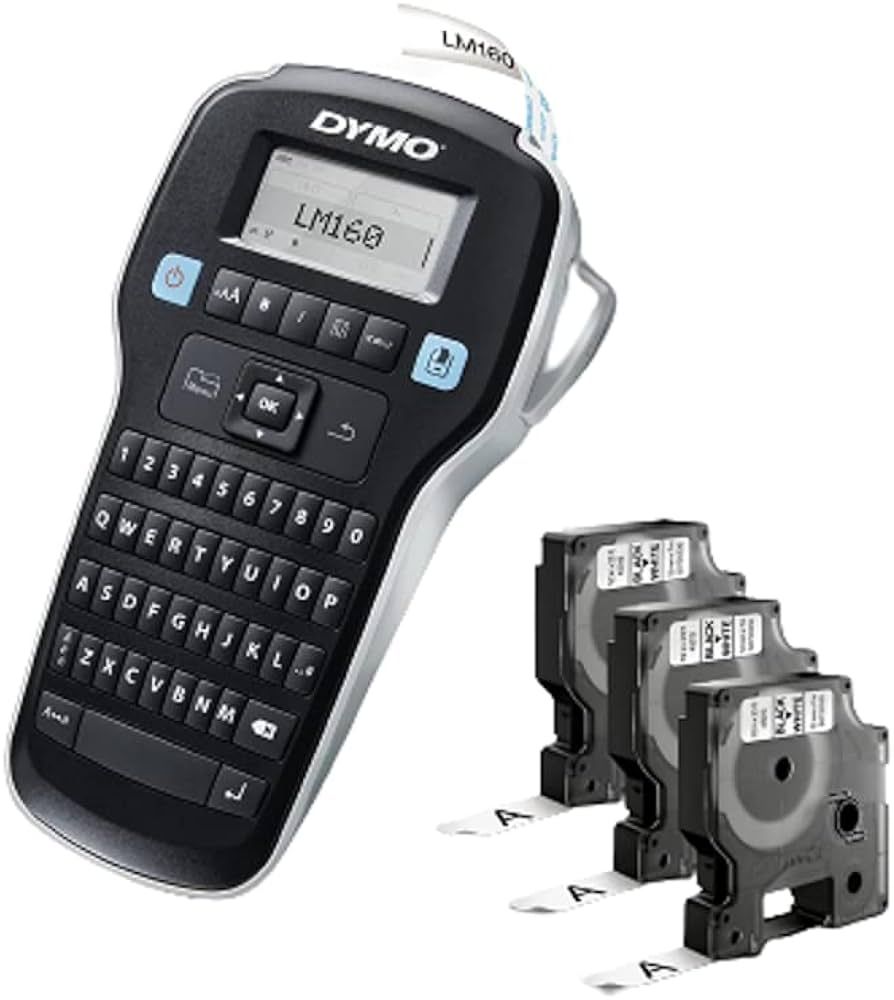 DYMO Label Maker with 3 D1 Label Tapes | LabelManager 160 Portable Label Maker, QWERTY Keyboard, ... | Amazon (US)