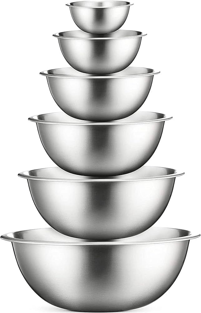 FineDine Stainless Steel Dishware Bowls - Easy To Clean, Nesting Bowls for Space Saving Storage, ... | Amazon (US)
