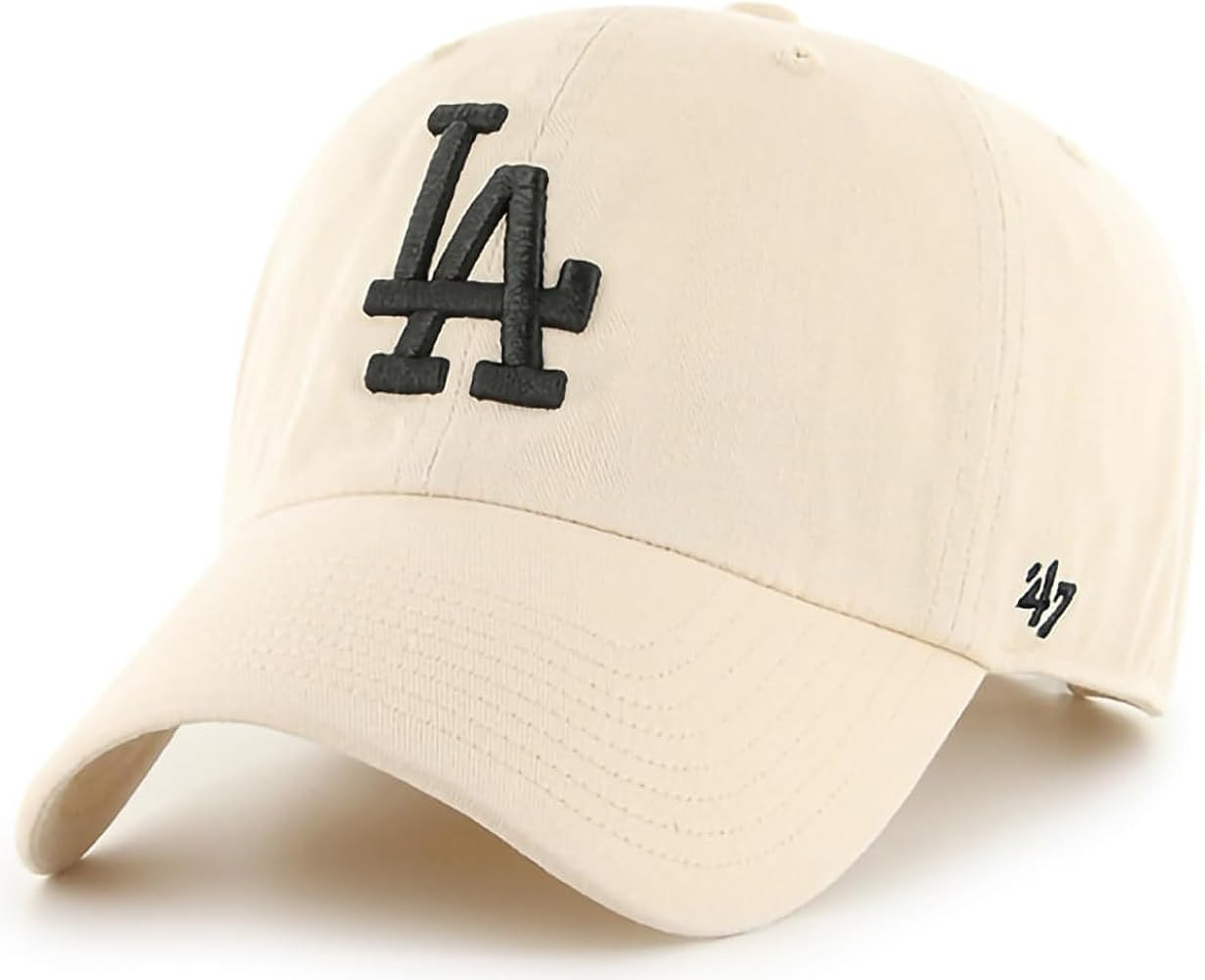47 Brand MLB Natural Primary Logo Clean Up Adjustable Baseball Cap Hat, Adult One Size Fits All | Amazon (US)
