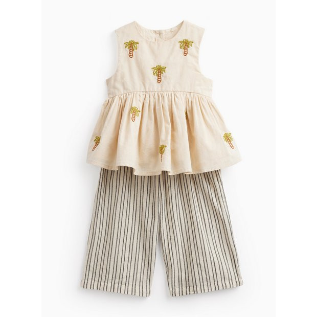 Buy Palm Print Top & Trouser Set 3-6 months | Baby Holiday Clothes | Tu | Tu Clothing