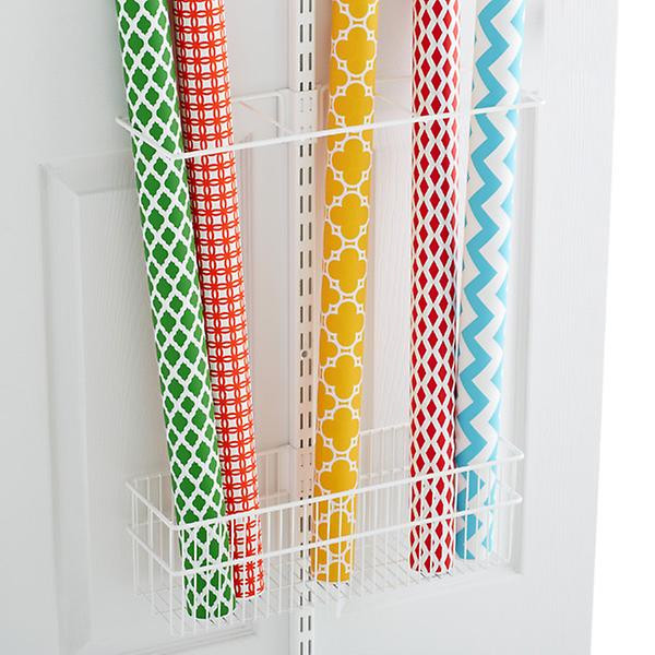 Elfa Utility Gift Wrap Rack White | The Container Store