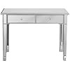 Pemberly Row Mirrored 2 Drawer Console Table in Silver Wood Trim | Amazon (US)