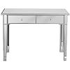 Pemberly Row Mirrored 2 Drawer Console Table in Silver Wood Trim | Amazon (US)