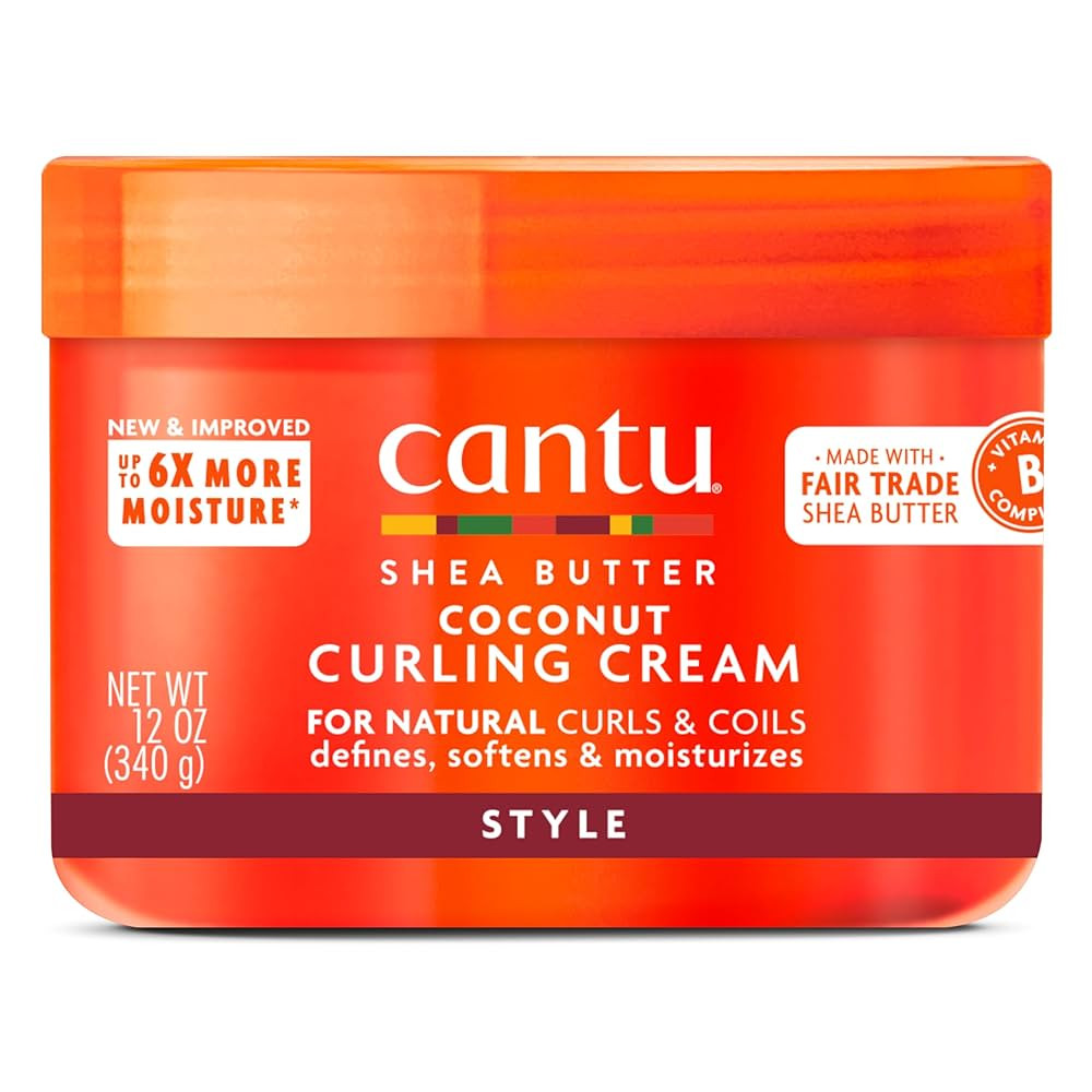 Cantu Coconut Curling Cream with Shea Butter for Natural Hair, 12 oz | Amazon (US)