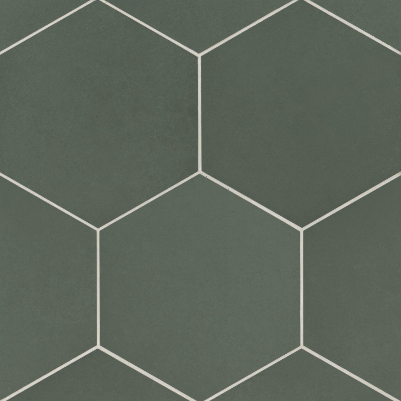 Makoto 10" x 11.5" Hexagon Matte Porcelain Tile in Midori Green | Bedrosians Tile and Stone